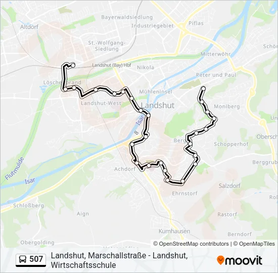 507 Bus Line Map