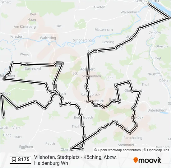 Автобус 8175: карта маршрута