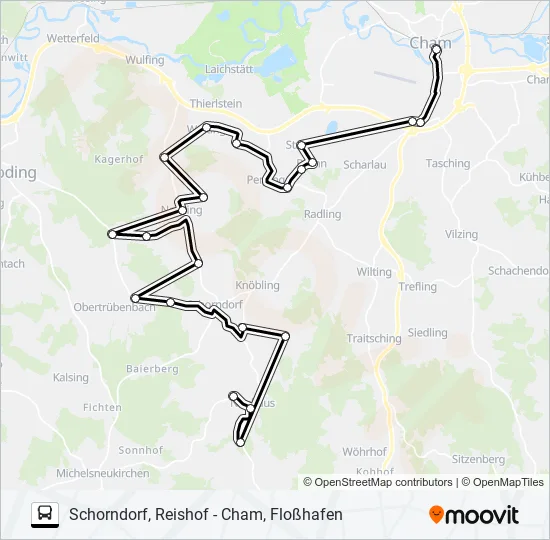 Автобус GEMEINDEBUSLINIE REISHOF-SCHORNF: карта маршрута