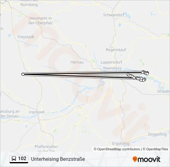 102 Bus Line Map