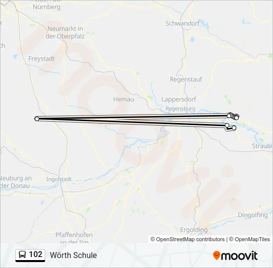 102 Bus Line Map