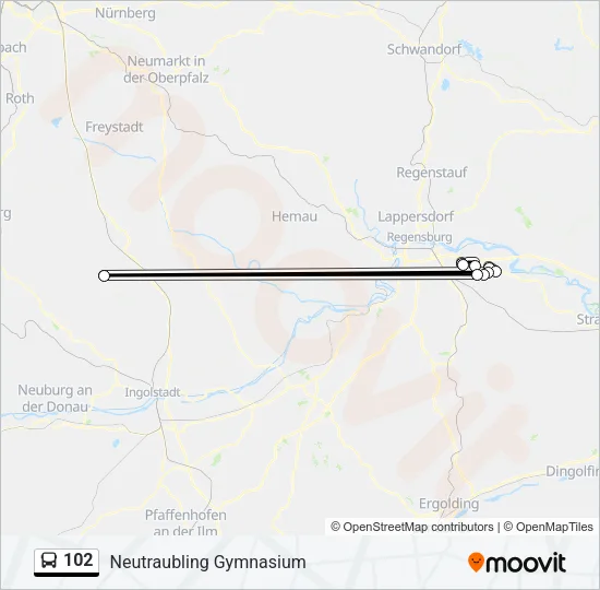 102 Bus Line Map