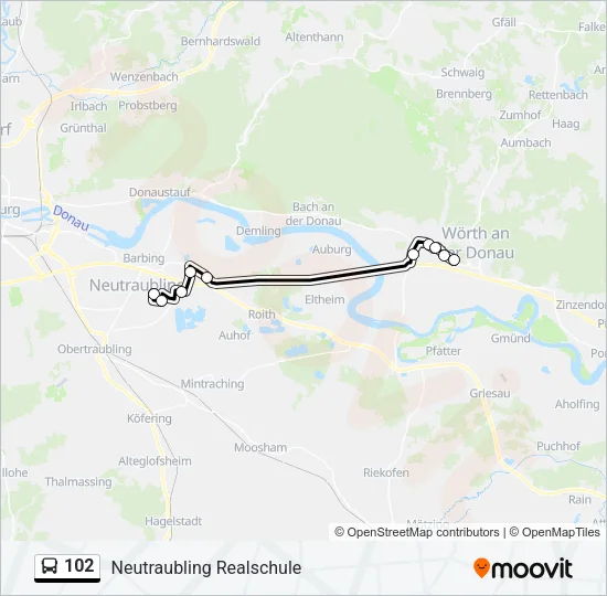 102 Bus Line Map