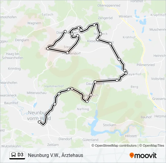 D3 Bus Line Map