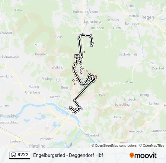 8222 Bus Line Map