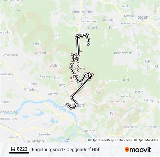 8222 Bus Line Map