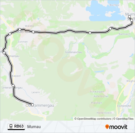 RB63 train Line Map