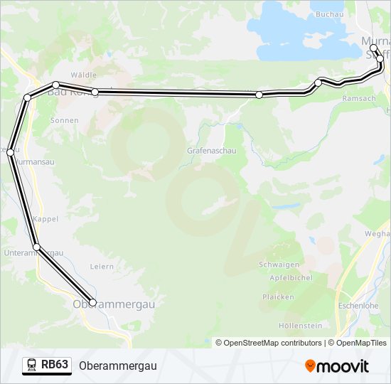 RB63 train Line Map