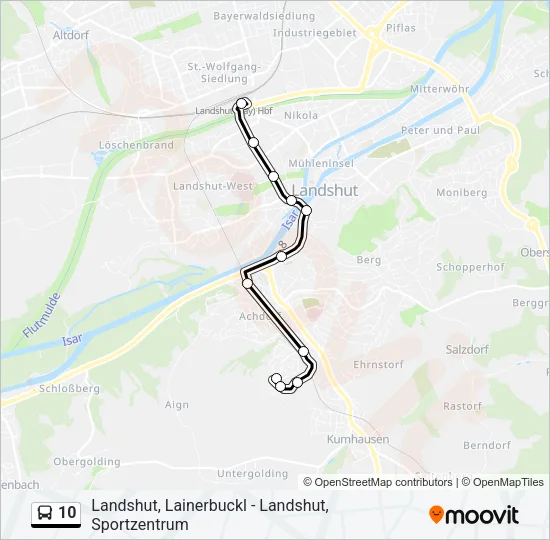 10 Bus Line Map