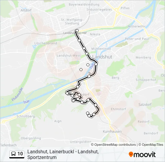 10 Bus Line Map