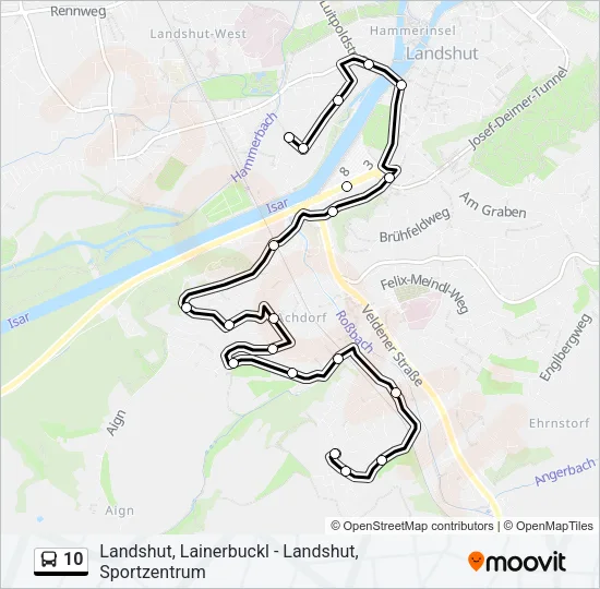 10 Bus Line Map