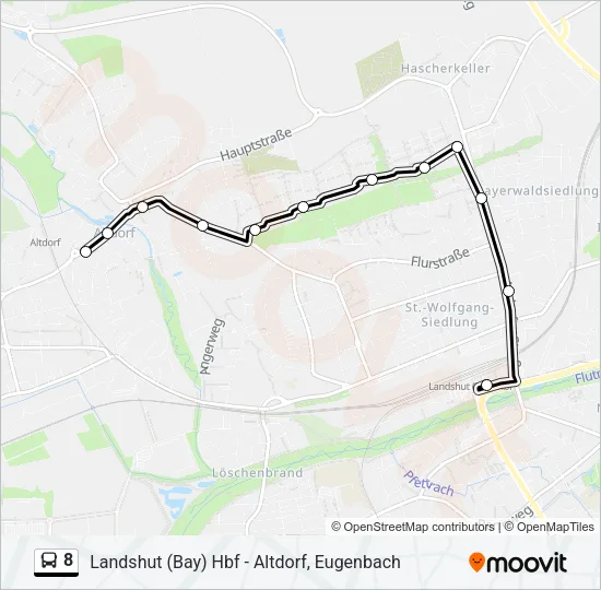 8 Bus Line Map