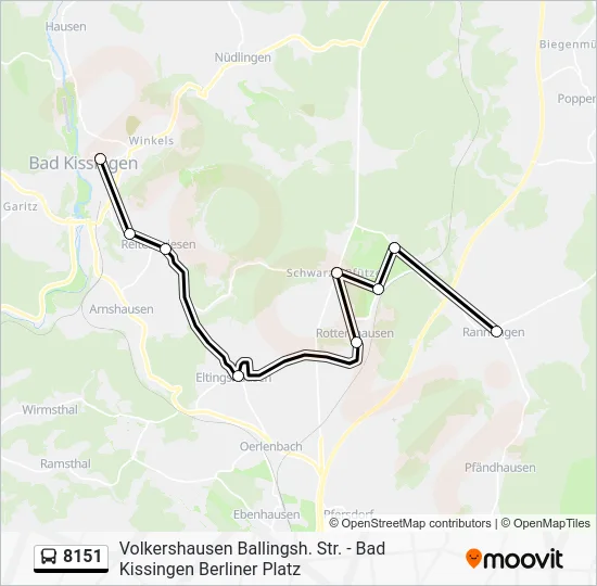 Автобус 8151: карта маршрута