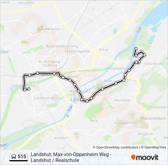 515 Bus Line Map