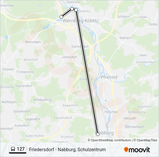 127 Bus Line Map
