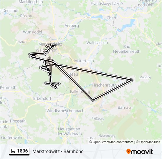 Автобус 1806: карта маршрута