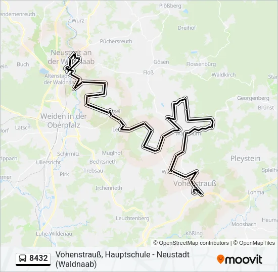 8432 Bus Line Map