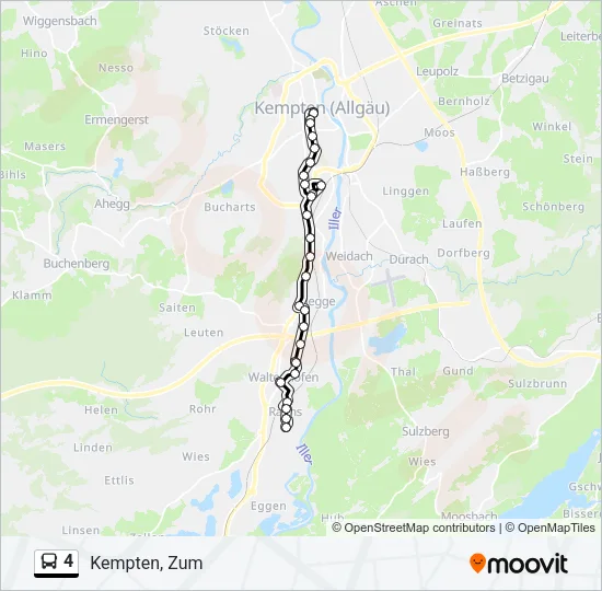 4 Bus Line Map