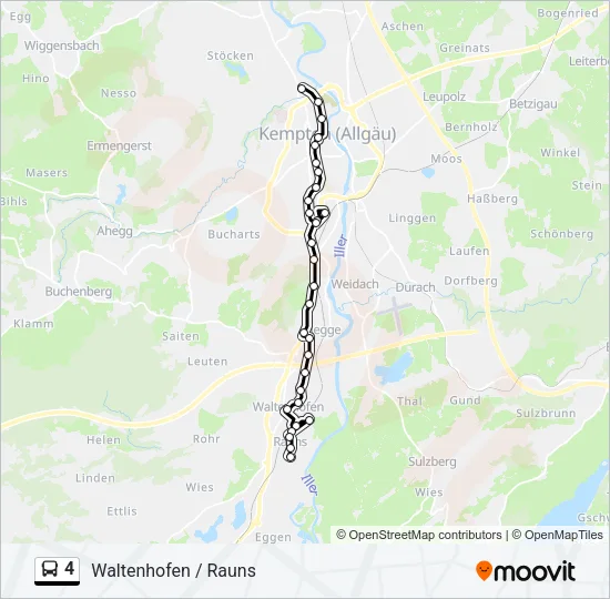 4 Bus Line Map