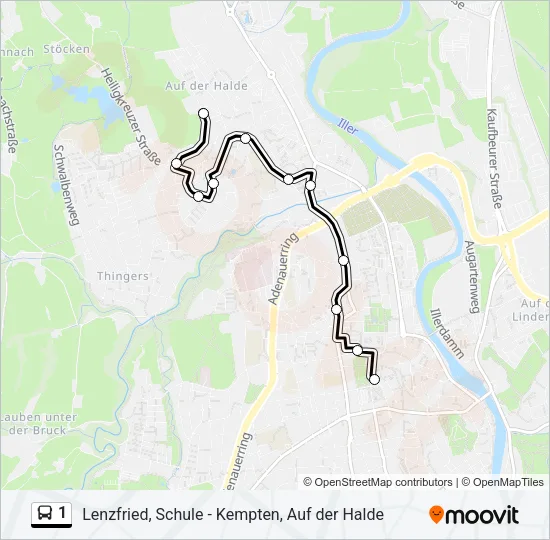 1 Bus Line Map