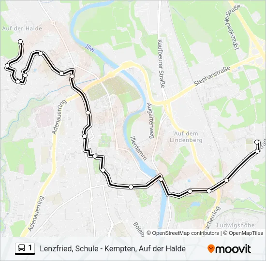 1 Bus Line Map