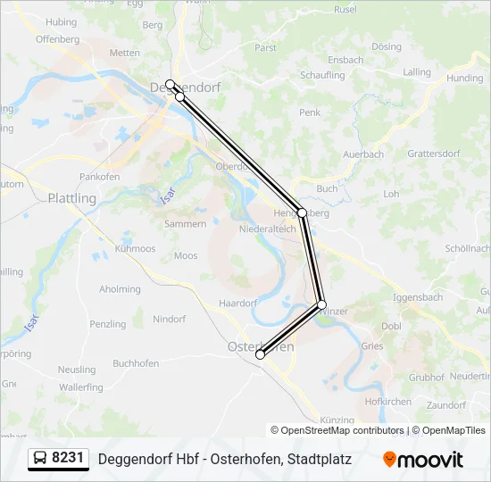 8231 Bus Line Map