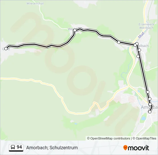 94 Bus Line Map
