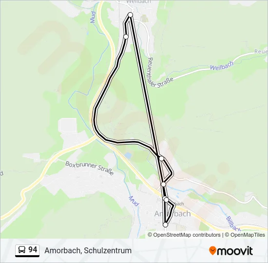 94 Bus Line Map