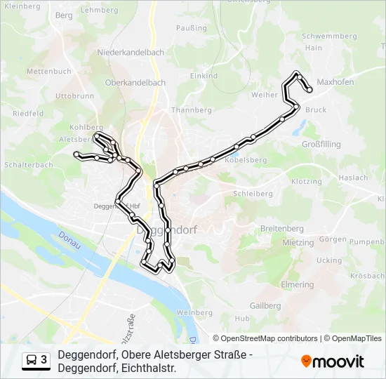 3 Bus Line Map