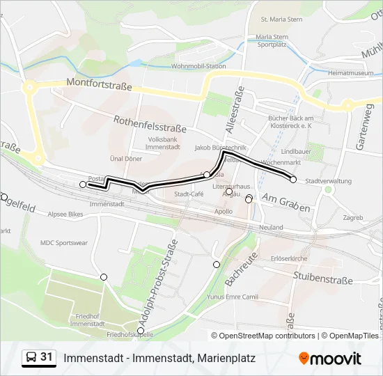 31 Bus Line Map