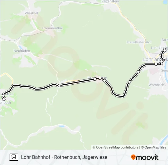 654 RUFBUS Bus Line Map