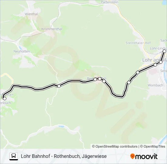 654 RUFBUS Bus Line Map