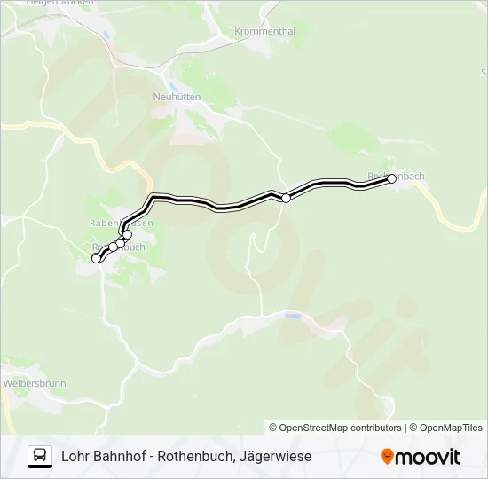 654 RUFBUS Bus Line Map