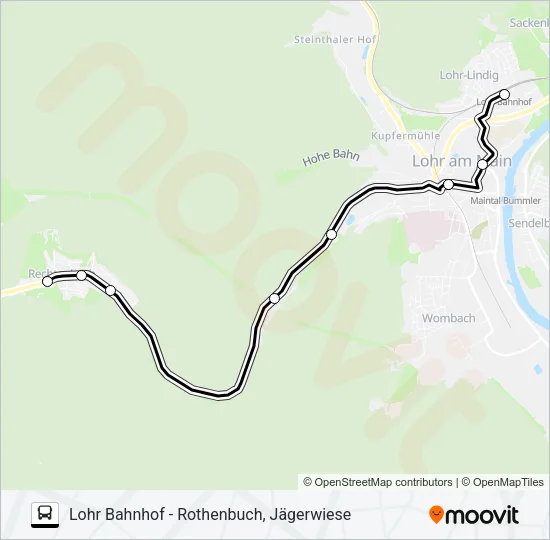 654 RUFBUS Bus Line Map