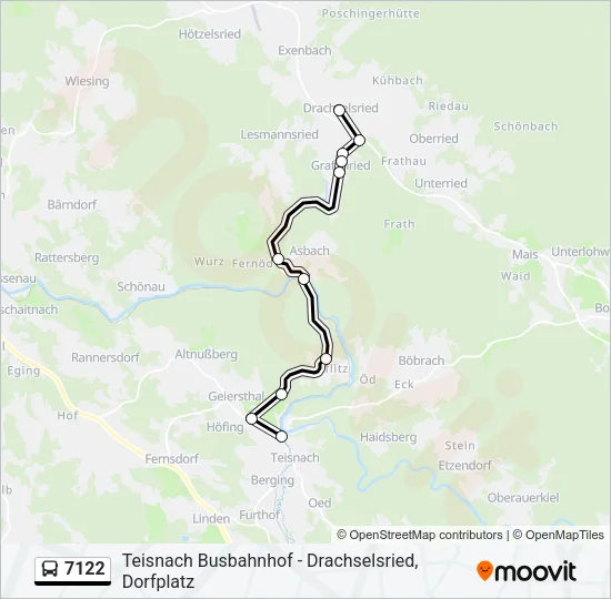 7122 Bus Line Map