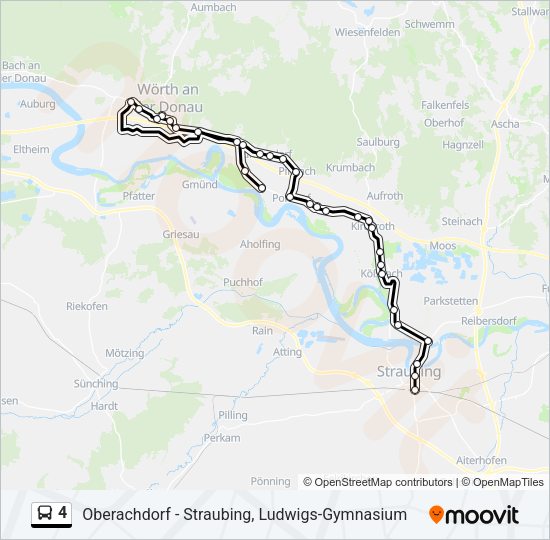 Автобус 4: карта маршрута