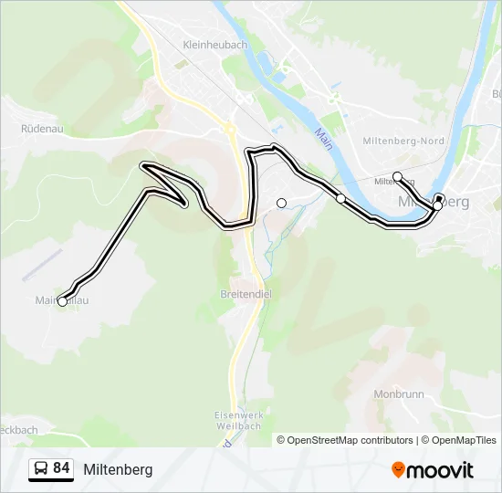 84 Bus Line Map