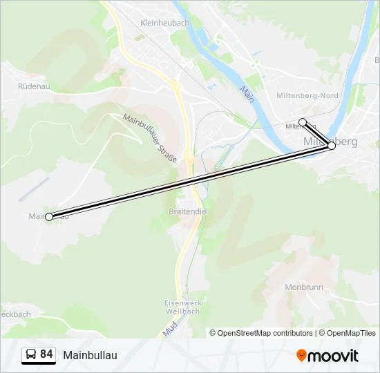 84 Bus Line Map