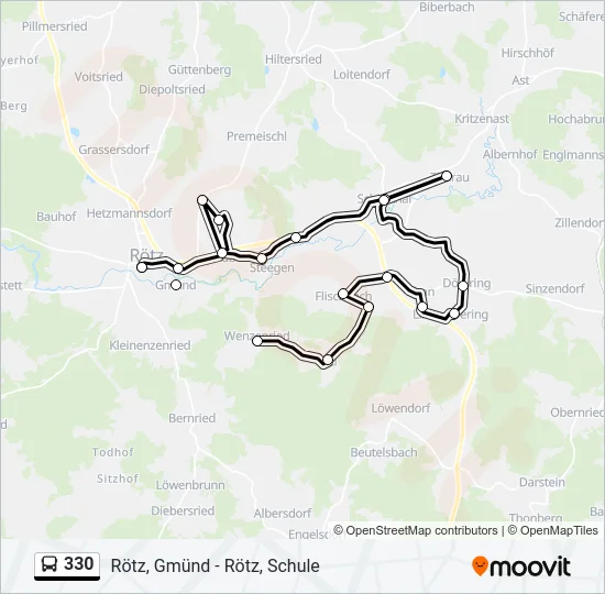 330 Bus Line Map