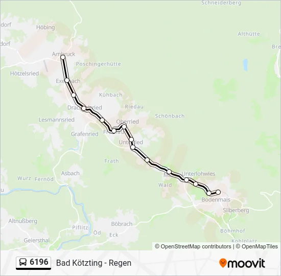 Автобус 6196: карта маршрута