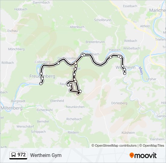 972 Route: Schedules, Stops & Maps - Wertheim Gym (Updated)