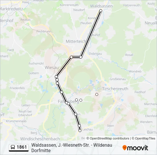 1861 Bus Line Map