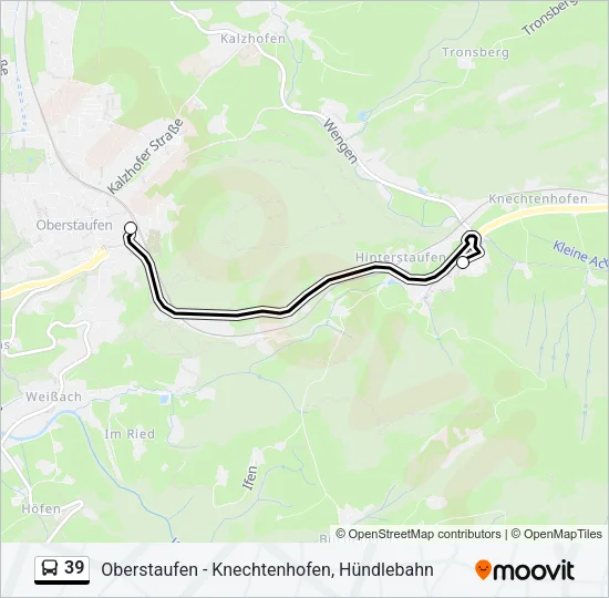 39 Bus Line Map