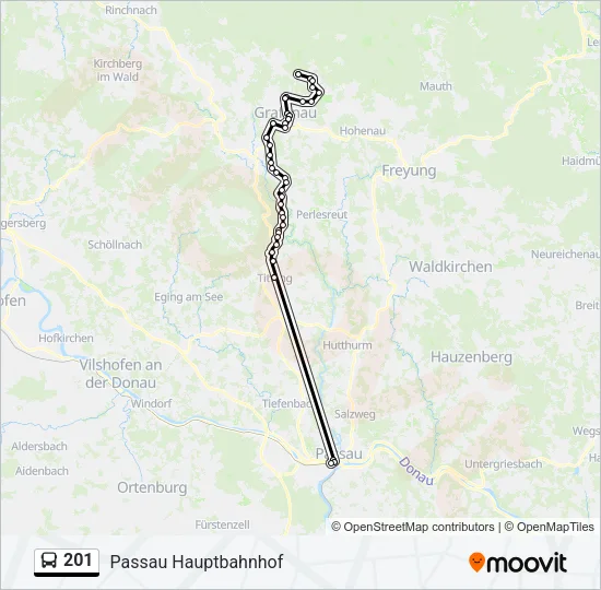 201 Bus Line Map