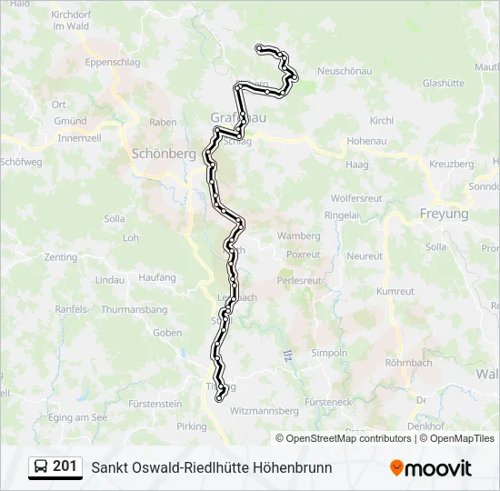 201 Bus Line Map