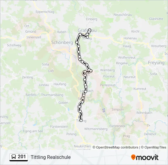 201 Bus Line Map