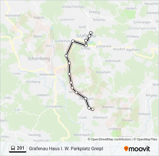201 Bus Line Map