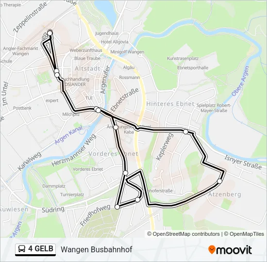 4 GELB Bus Line Map