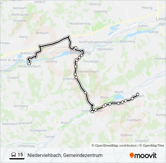 15 Bus Line Map