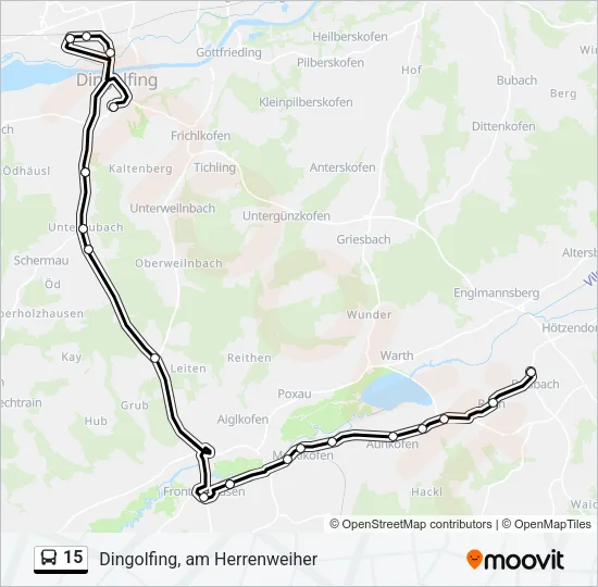 15 Bus Line Map